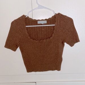 Knit crop top